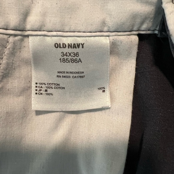 Men's Washed Navy/Gray Chino Pants~ - Picture 7 of 9